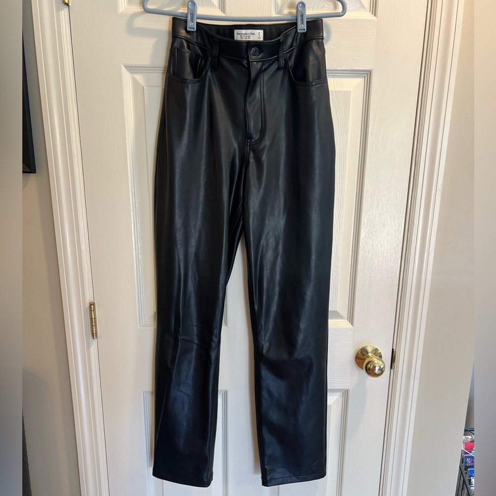 Abercrombie & Fitch Black Leather Pants